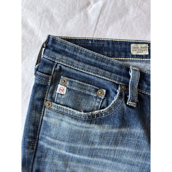 AG Adriano Goldschmied Jeans Womens 26 Stevie Ankle Slim Straight Distressed - Picture 4 of 11